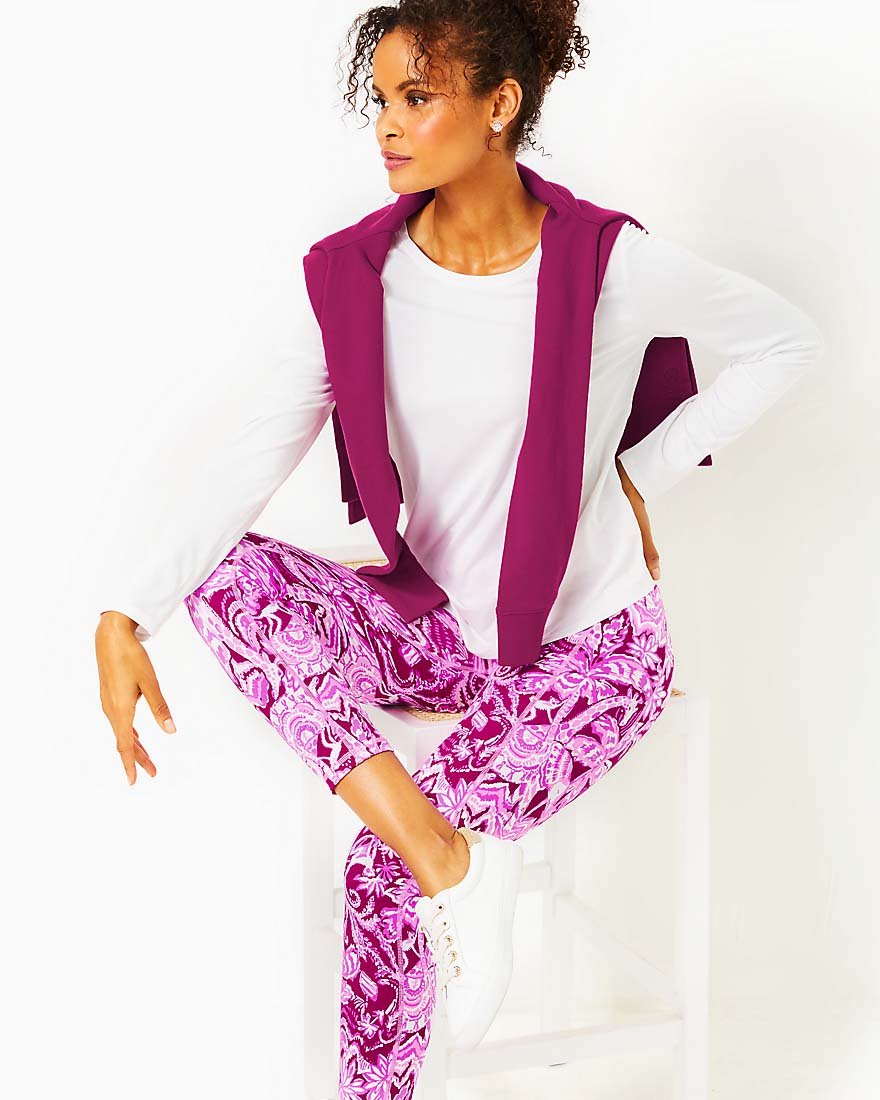 Lilly Pulitzer, Pants & Jumpsuits, Lilly Pulitzer Upf 5 Luxletic 26 Weekender  Legging Bright Navy Neptunes Net