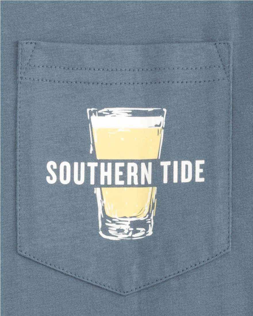 Mens Longsleeve Tide On Tap Tee - Blue Haze - 2