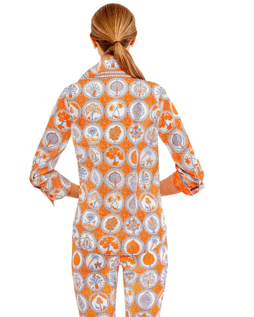 Boyfriend Shirt - Orange Peri Circle Of Love