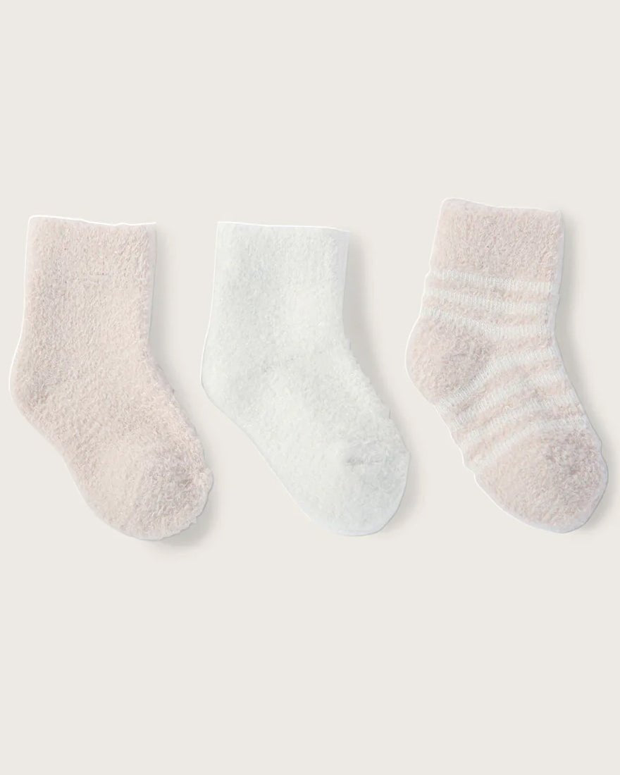 Cozy Chic Infant Socks 3 Pack - Blue Pearl