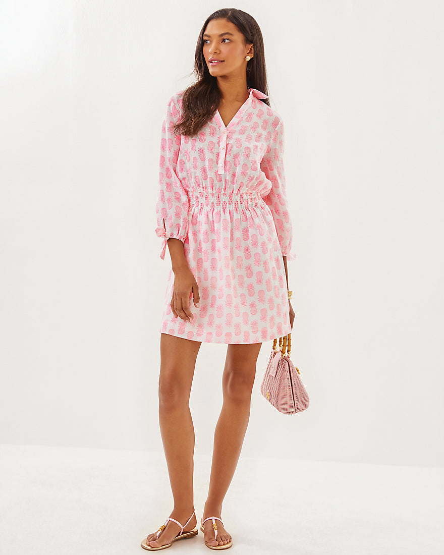 Abralynn Long Sleeve Linen Shirtdress