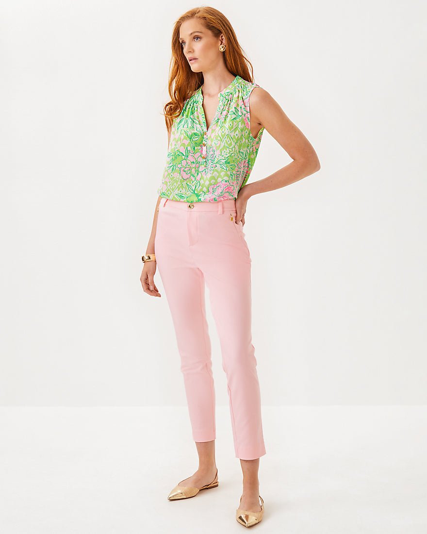 Ana High Rise Pant - Pink Muse