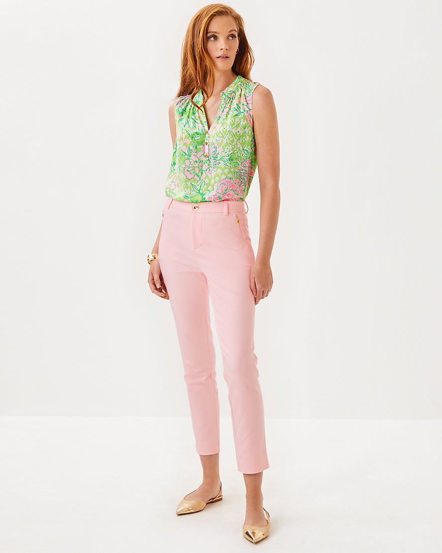 Ana High Rise Pant - Pink Muse