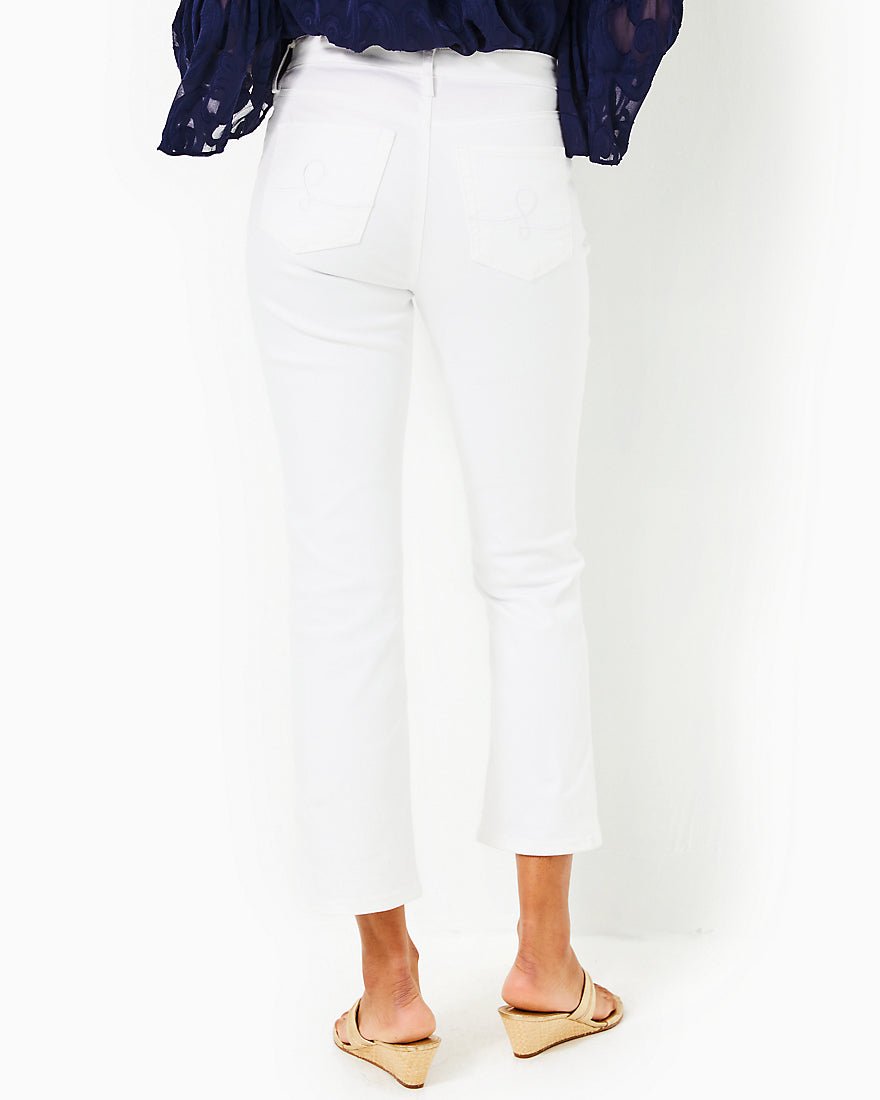 Annet High Rise Crop Flare Jean - Resort White - 2