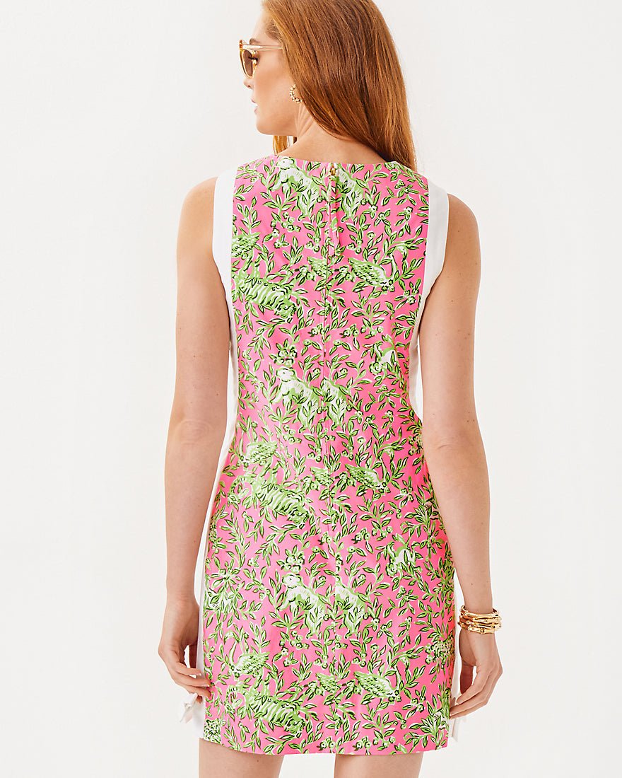 Beckler Stretch Shift Dress - Rousseau Pink Mane Character Energy