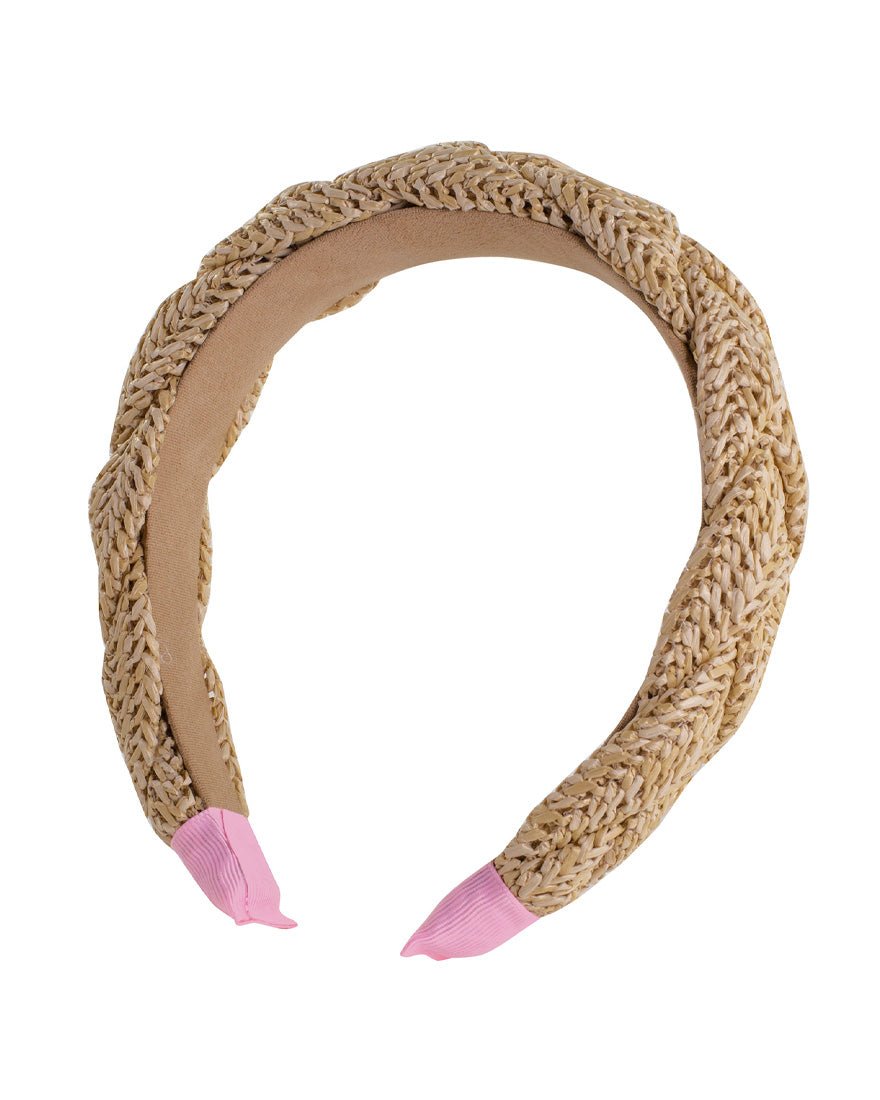 Braided Raffia Headband - Natural