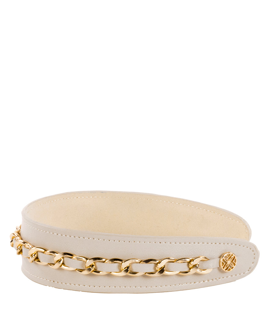 Chain Embellished Headband - Resort White - 2