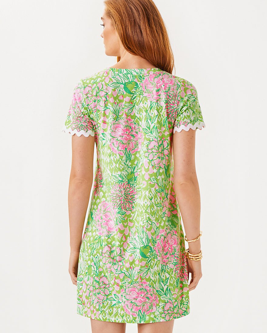 Cody Short Sleeve Dress - Fauna Green Lime Feeling Good