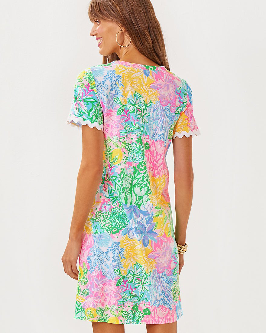 Cody Short Sleeve Dress - Multi Bright Delight Patch