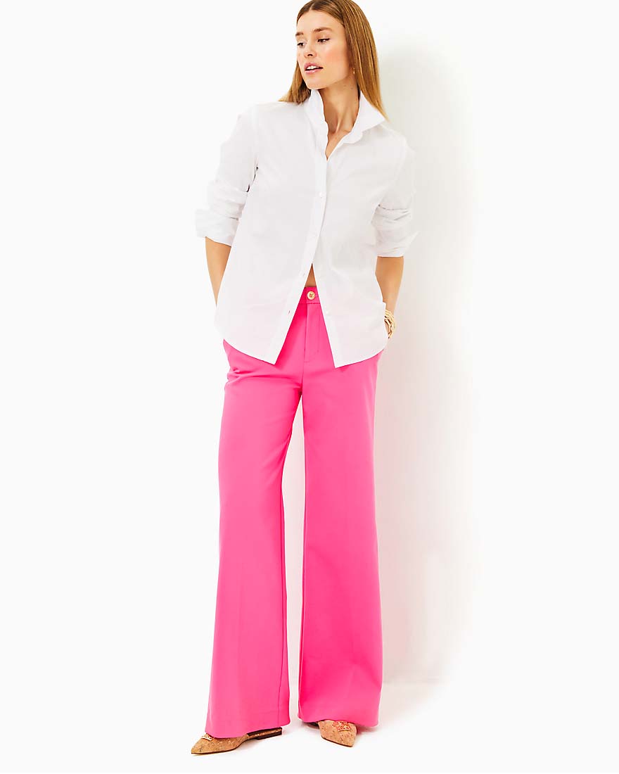 Colletti High Rise Trouser - Passion Fruit Pink - 5