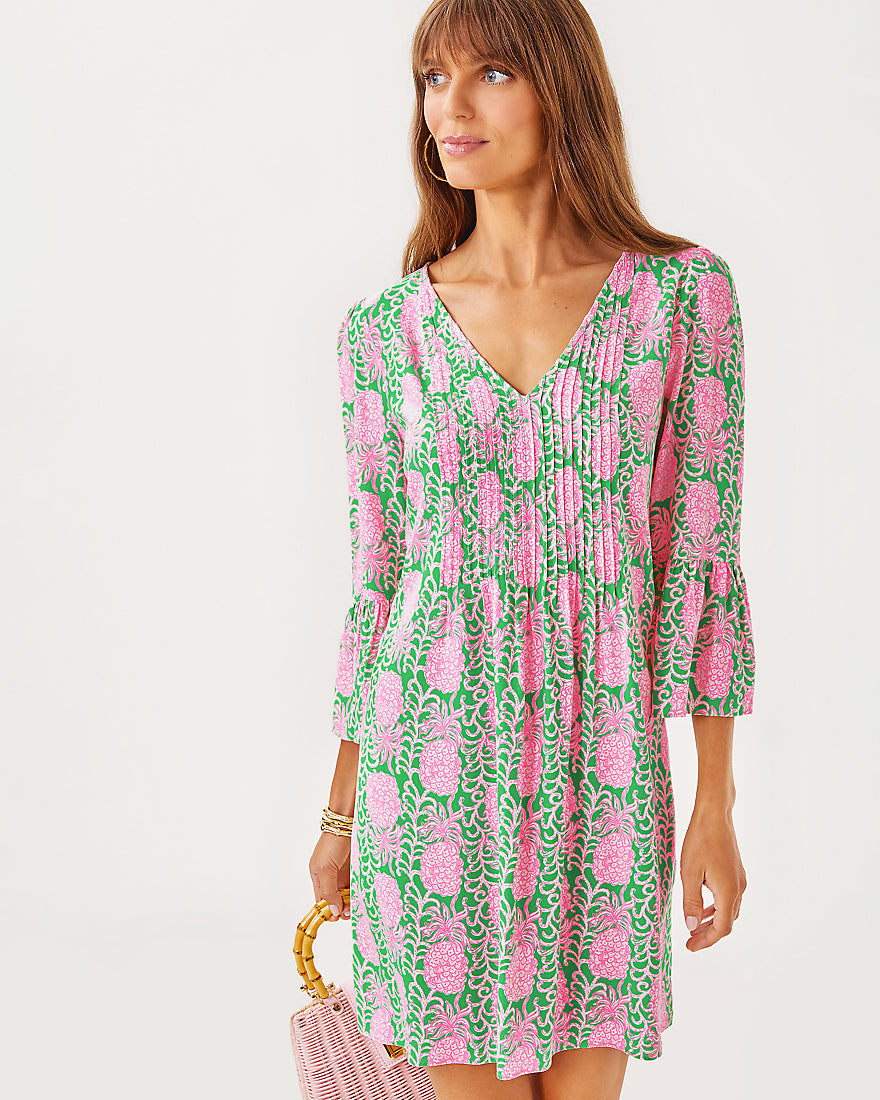 Danika Three Quarter Sleeve Tunic Dress