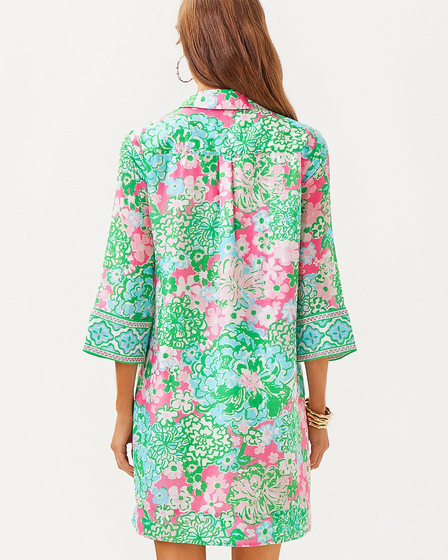 Daphnie Tunic Dress - Multi Plumes In Bloom