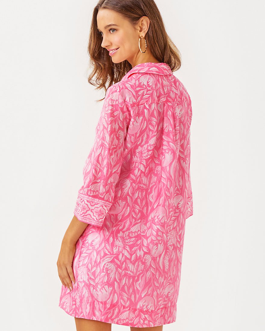 Daphnie Tunic Dress - Rousseau Pink Tulip To Tango