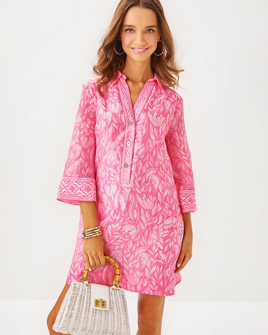 Daphnie Tunic Dress - Rousseau Pink Tulip To Tango