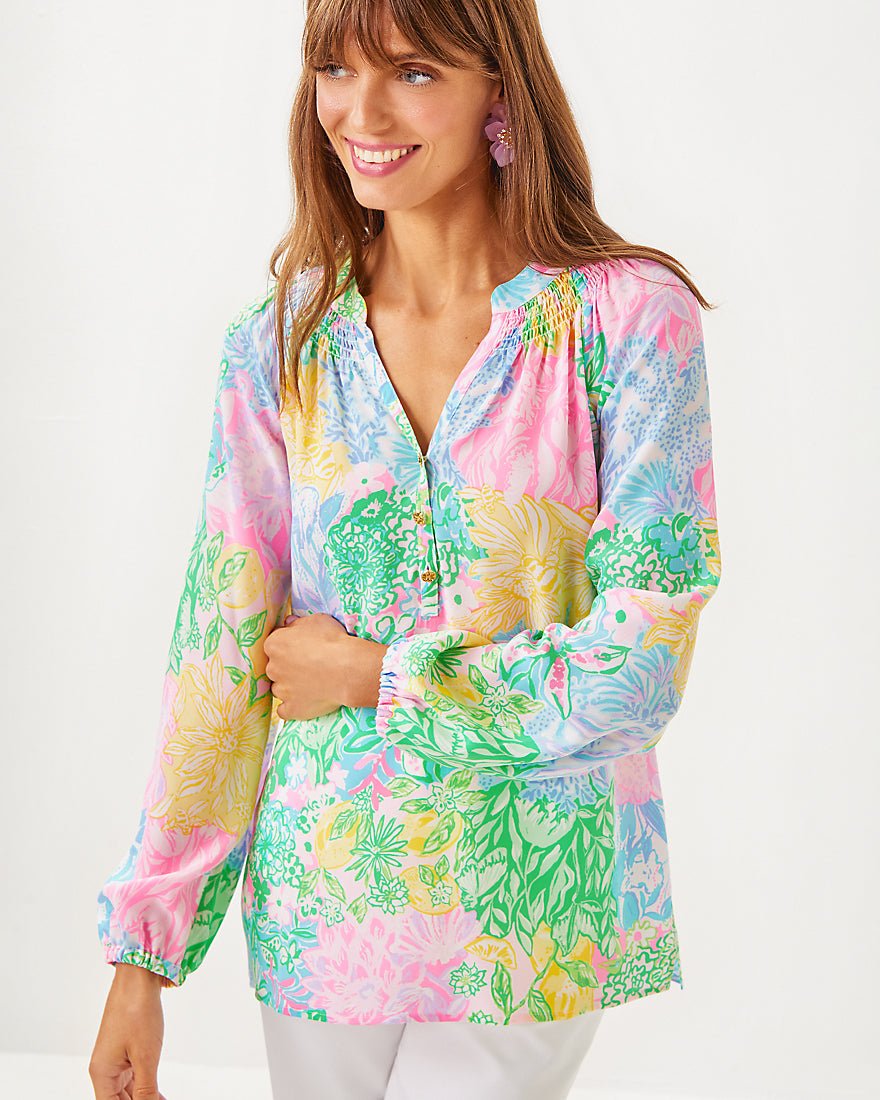 Elsa Top - Multi Bright Delight Patch