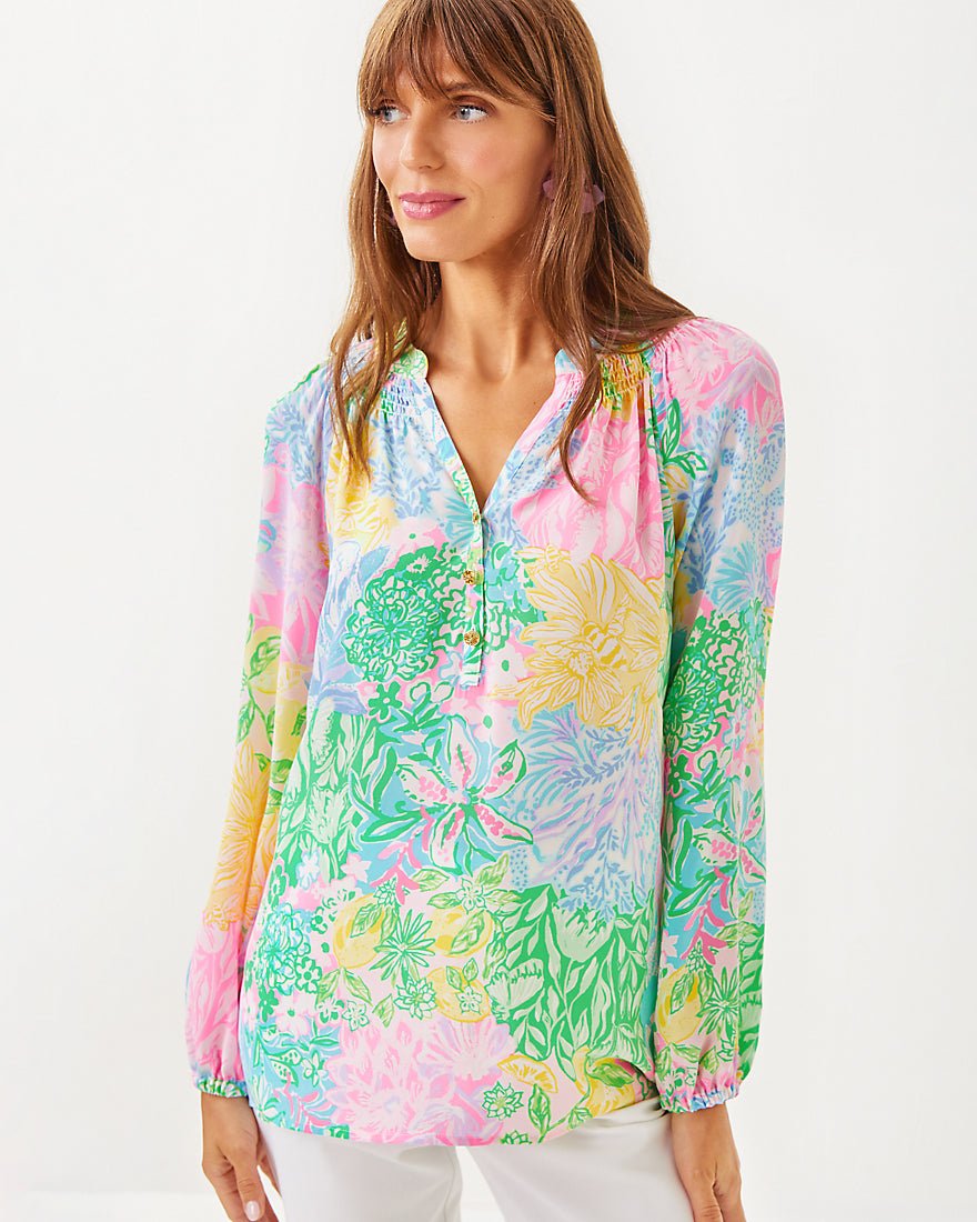 Elsa Top - Multi Bright Delight Patch