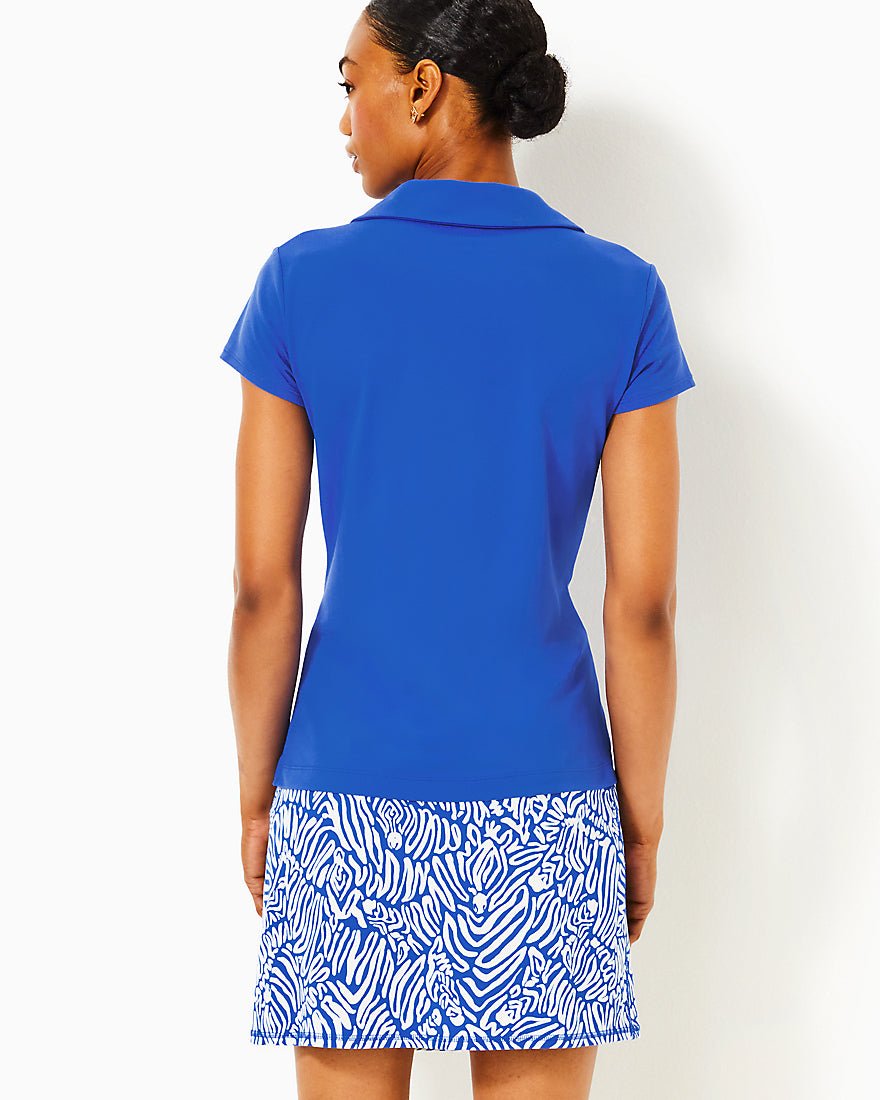 Frida Scallop Polo Upf 50 Plus - Martinique Blue