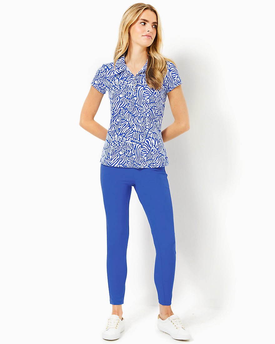 Frida Scallop Polo Upf 50 Plus - Martinique Blue Zee Bebe