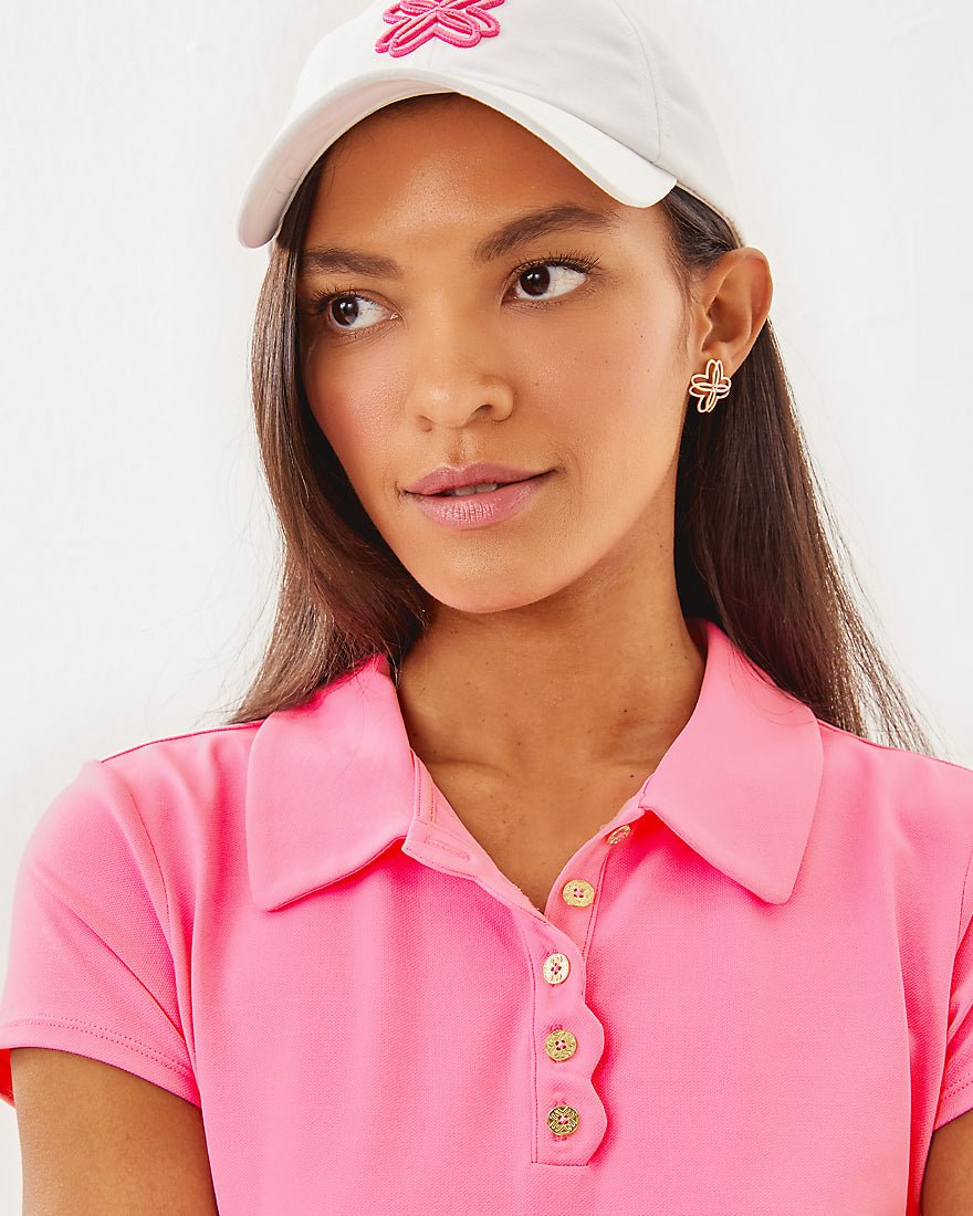 Frida Scallop Polo Upf 50 Plus - Rousseau Pink