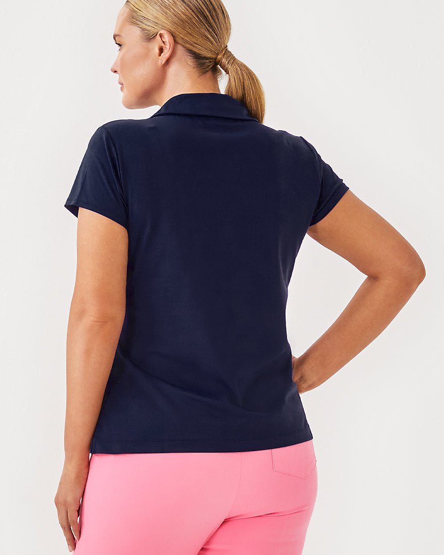 Frida Scallop Polo Upf 50 Plus - True Navy - 4