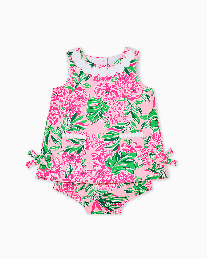 Girls Baby Lilly Shift Dress - Conch Shell Pink Koala La La