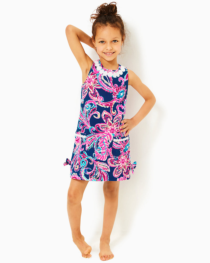 Girls Little Lilly Knit Shift Dress - Multi Flitting About - 1