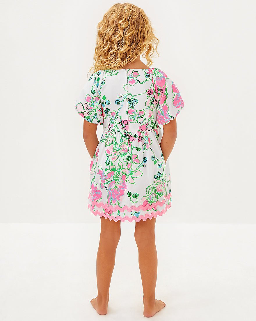 Girls Mini Knoxlie Dress - Multi Oversized Orchids On The Avenue