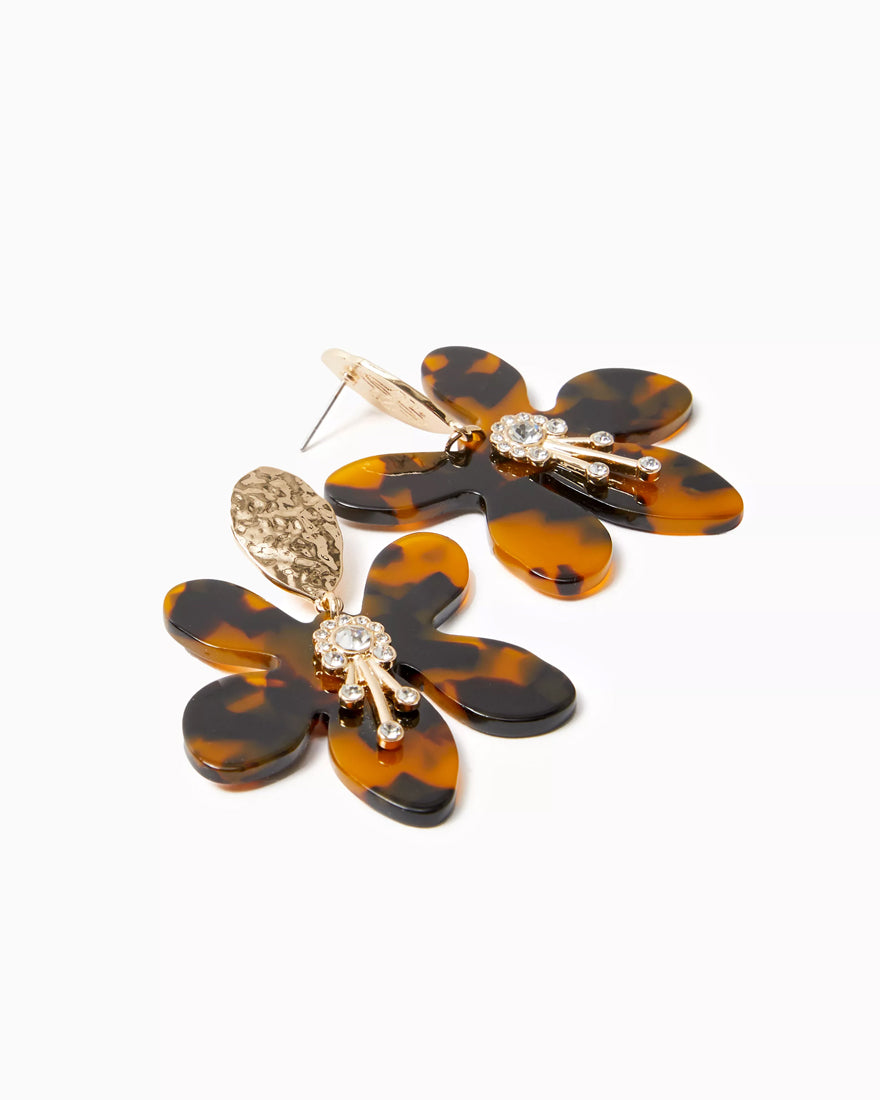 In A Flutter Earrings - Brown Tortoise - 3