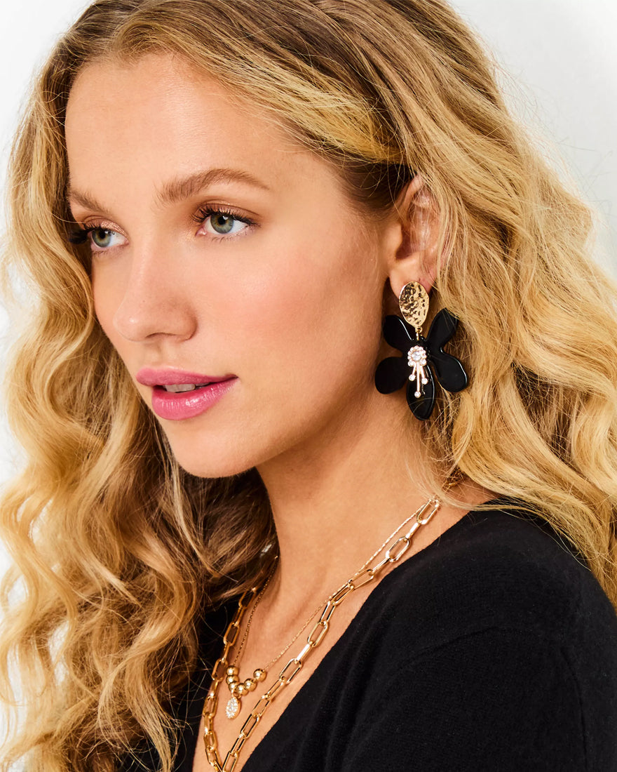 In A Flutter Earrings - Noir