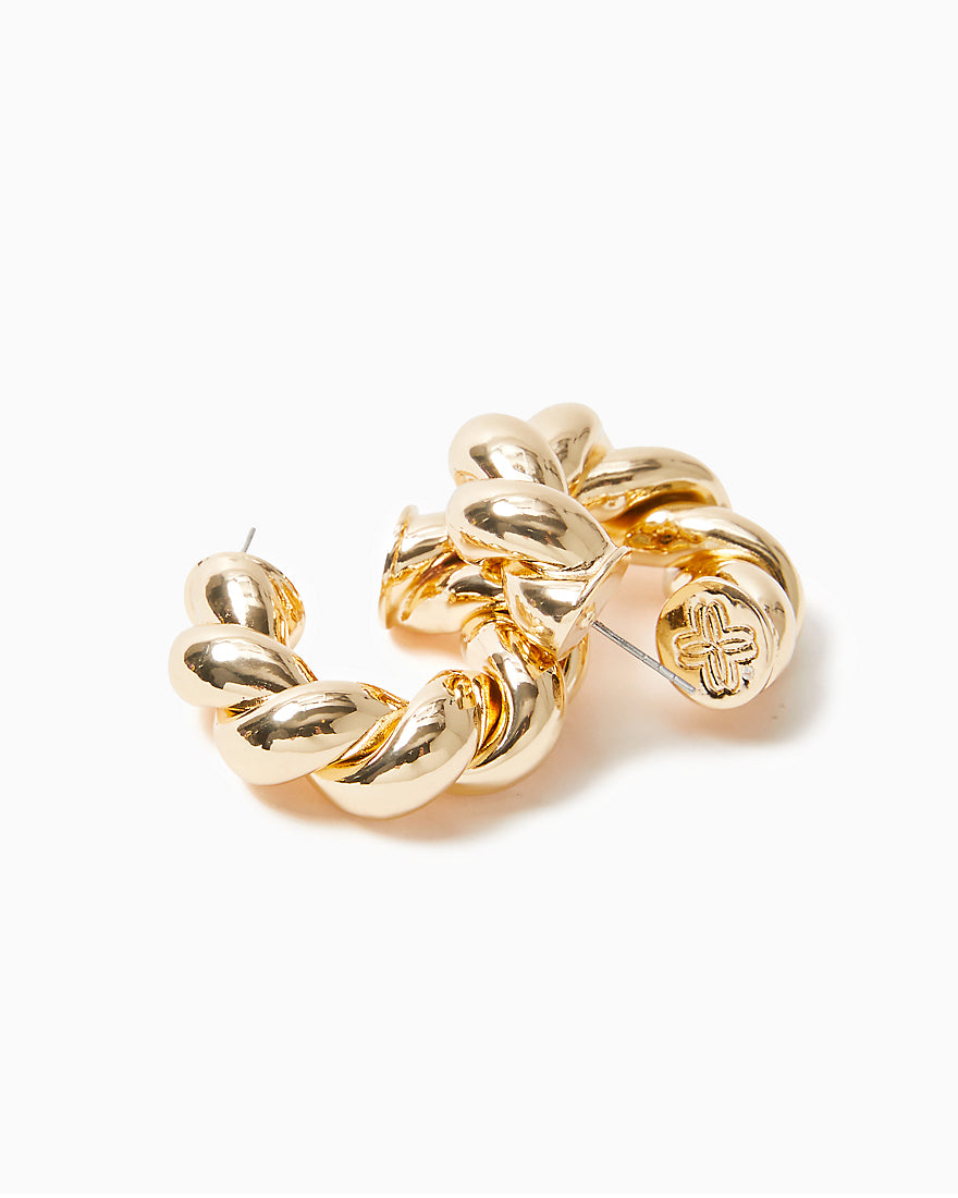 Island Escape Earrings - Gold Metallic