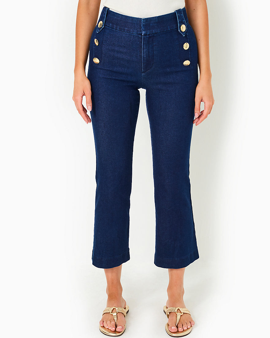 Parrish High Rise Crop Flare Pant - Cosmic Wash - 2