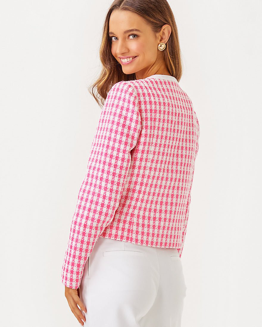 Rohana Boucle Jacket - Rousseau Pink Charming Check