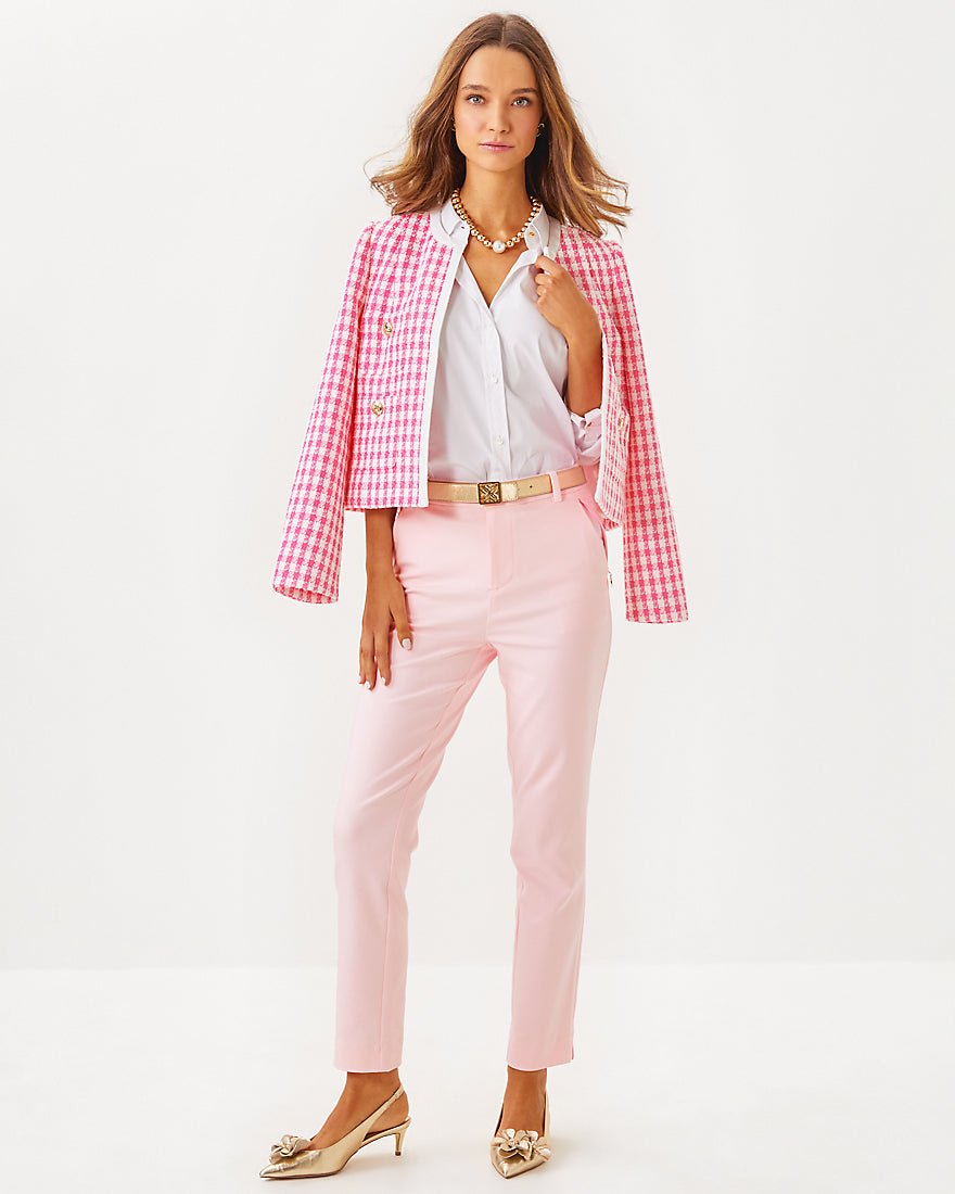 Rohana Boucle Jacket - Rousseau Pink Charming Check