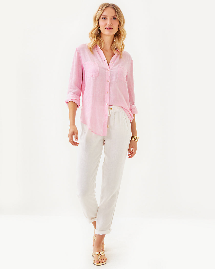 Sea View Button Down Top