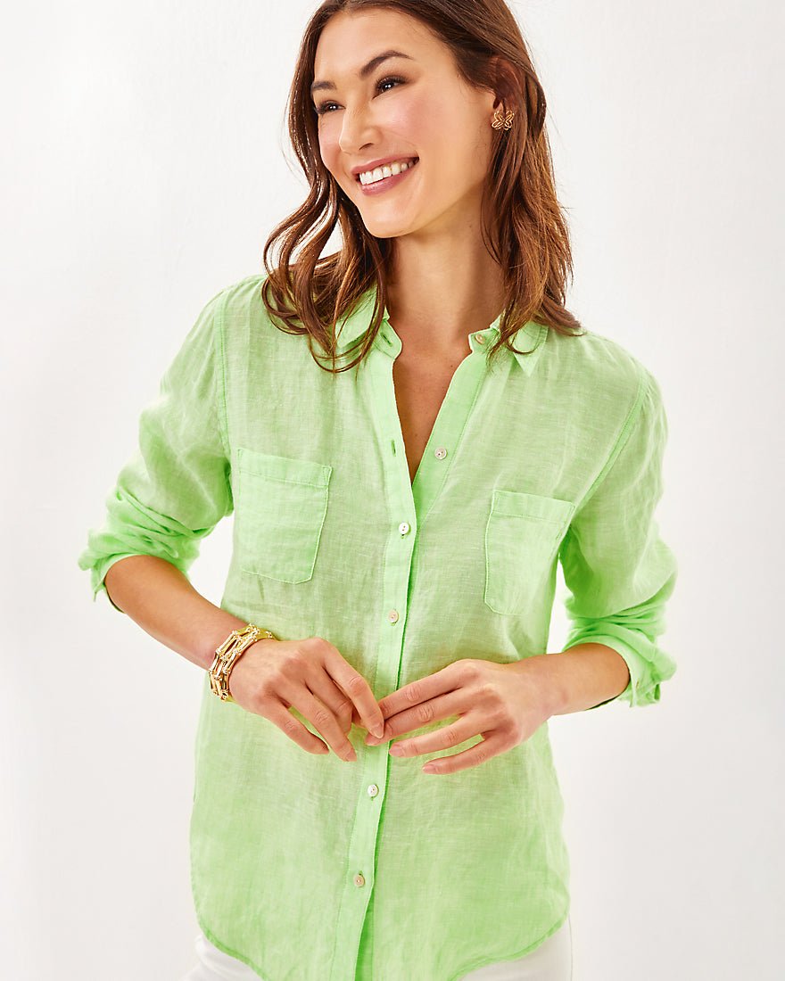 Sea View Button Down Top