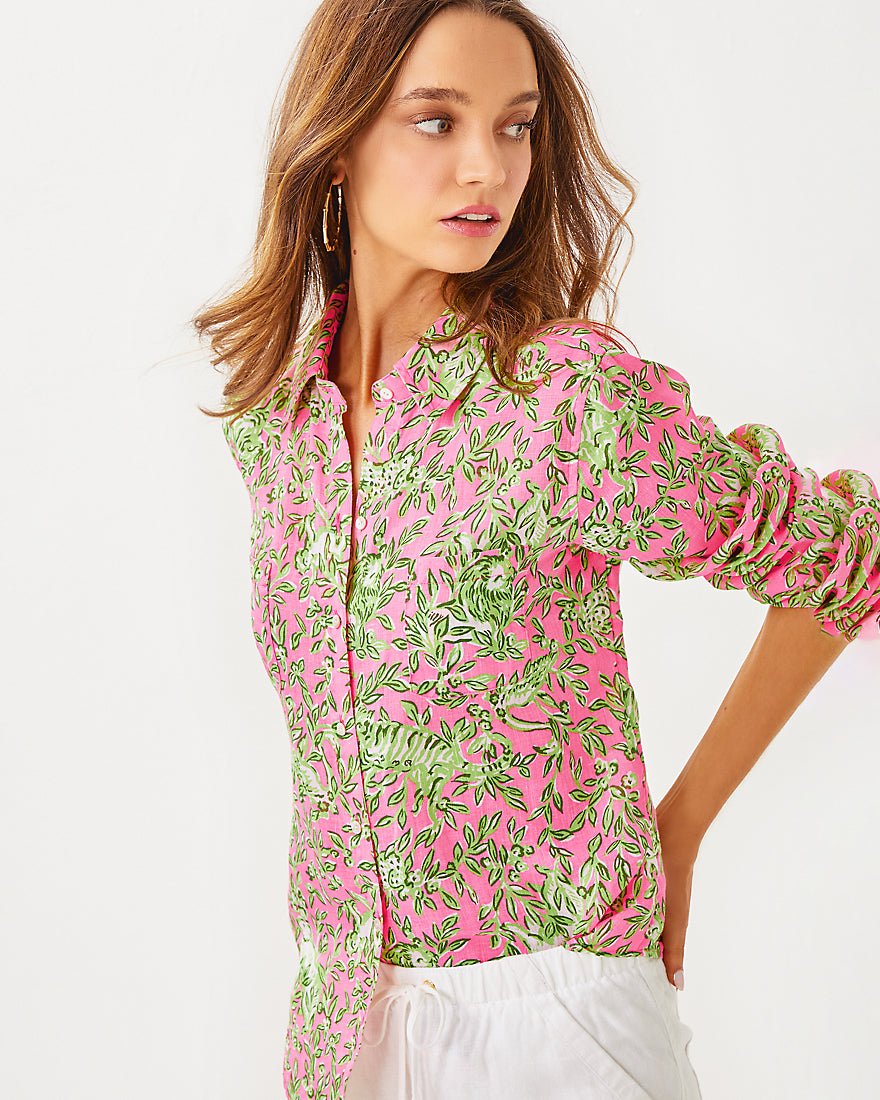 Sea View Button Down Top