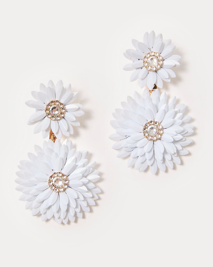 Sunshine Statement Earrings - Resort White