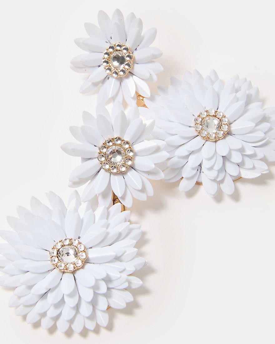 Sunshine Statement Earrings - Resort White