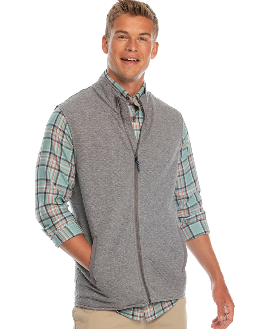 Mens Sundown Quilted Vest - Heather Gunmetal - 6