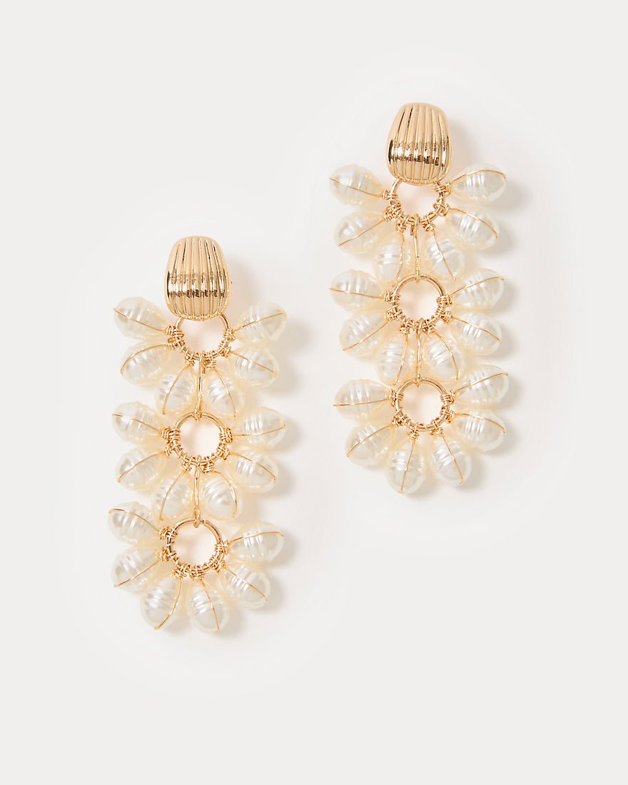 Bouquet Toss Earrings - Resort White