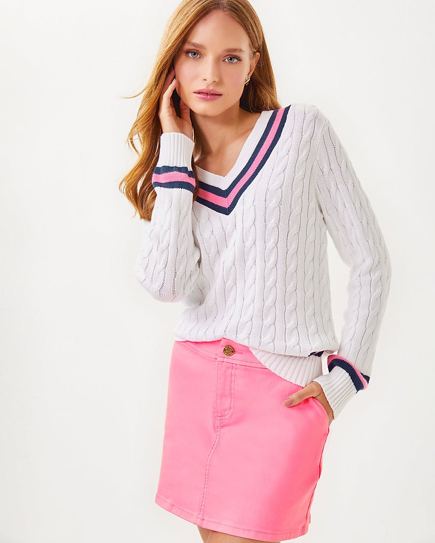 Colette Denim Skort - Rousseau Pink - 1