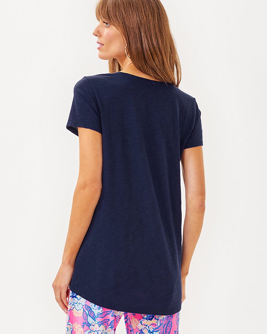 Etta Scoop Neck Top - True Navy - 3