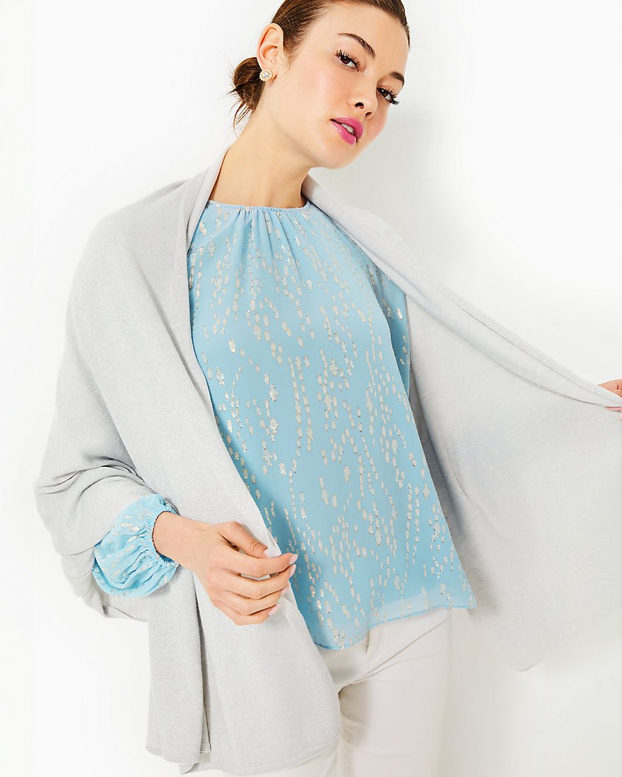 Lanelle Wrap - Heathered Pebble Beach Metallic - 3