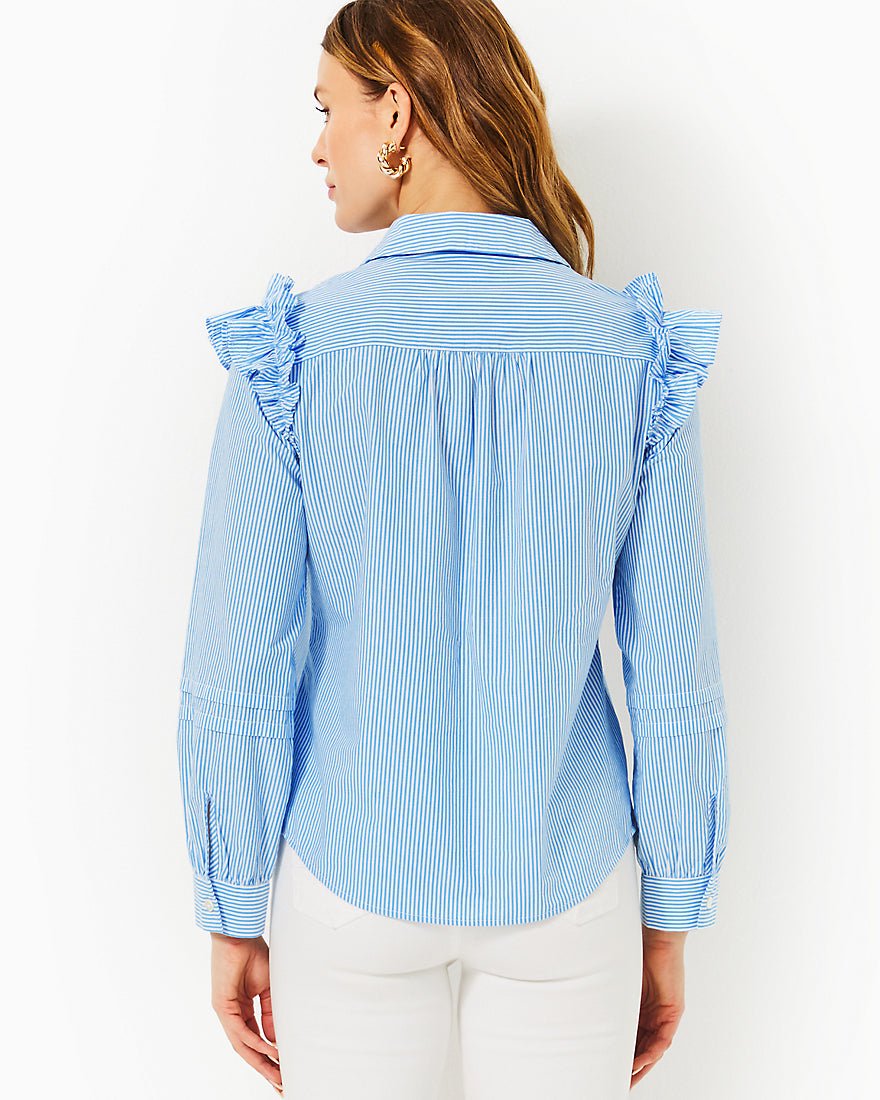 Lowe Top - Blue Stream Locale Stripe - 2