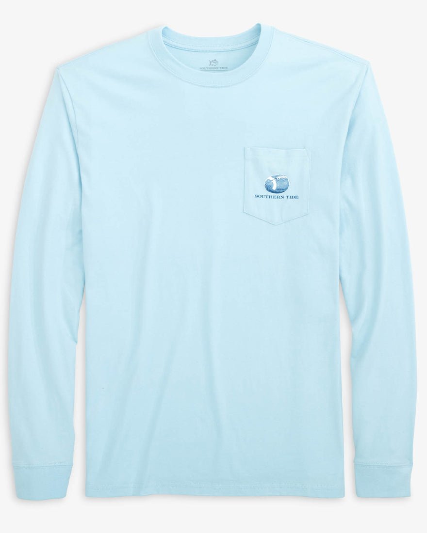 Mens Longsleeve Classic Tailgating Tee - Dream Blue - 4