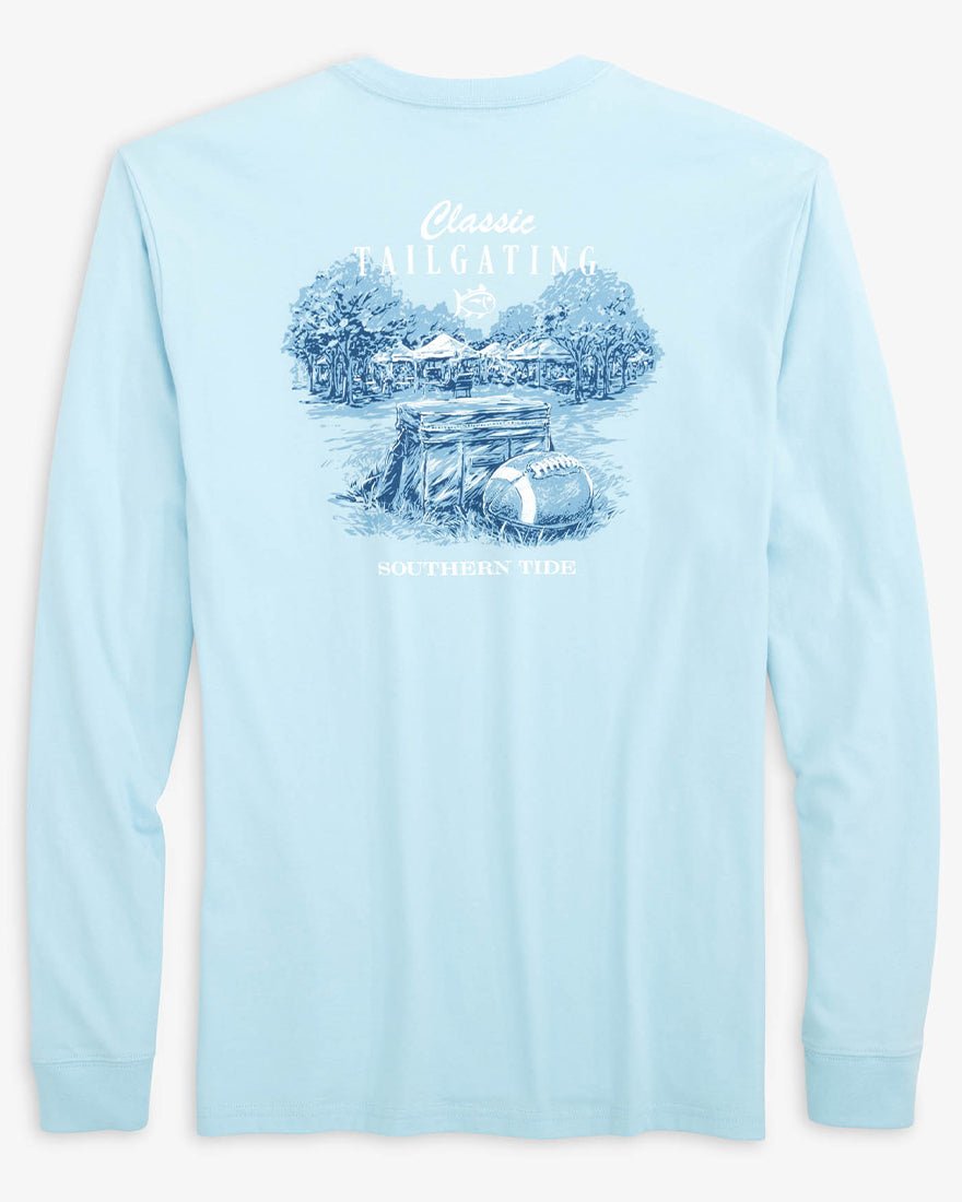 Mens Longsleeve Classic Tailgating Tee - Dream Blue - 2