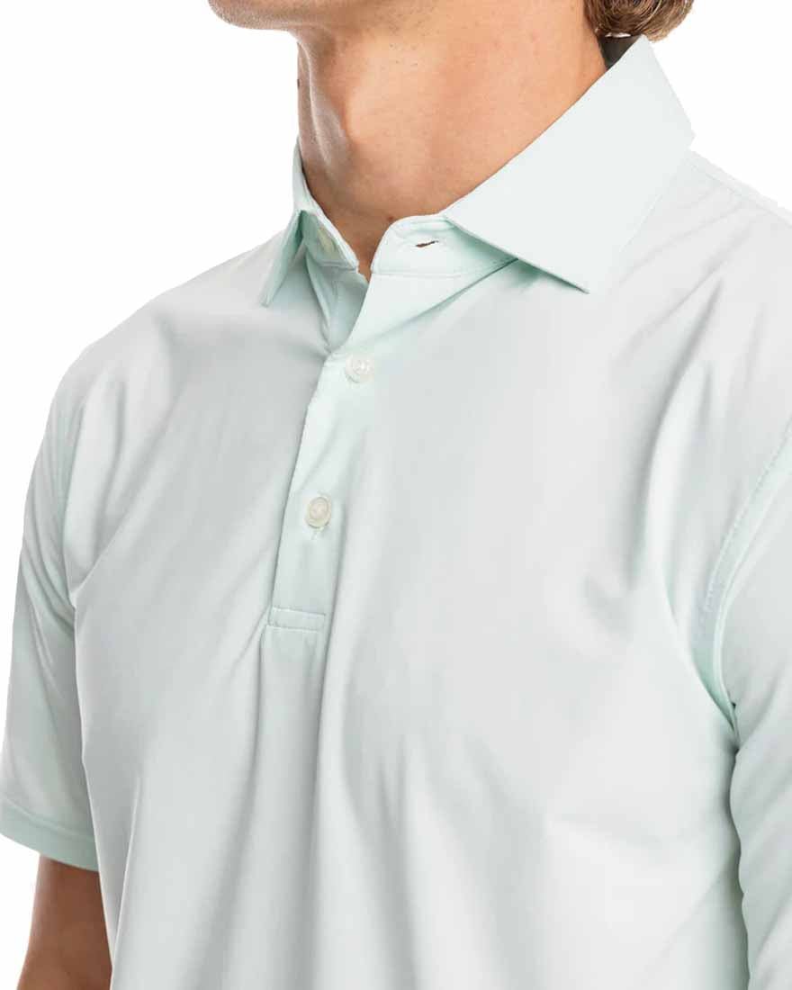 Mens Shortsleeve Brreeze Sawgrass Stripe Performance Polo - Mist Green - 19