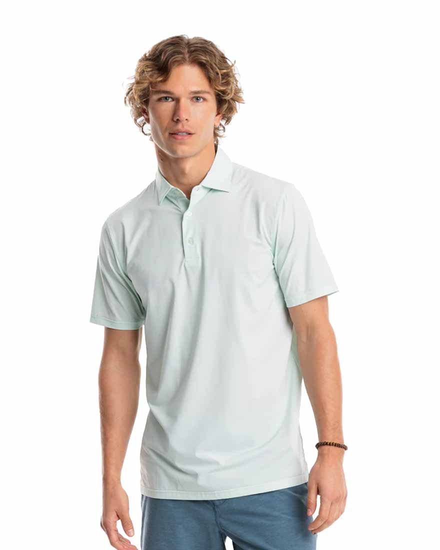 Mens Shortsleeve Brreeze Sawgrass Stripe Performance Polo - Mist Green - 16