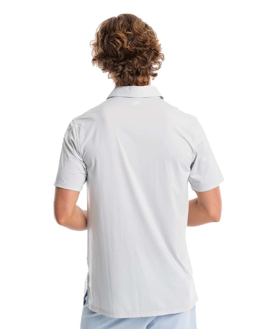 Mens Shortsleeve Brreeze Sawgrass Stripe Performance Polo - Seagull Grey - 6