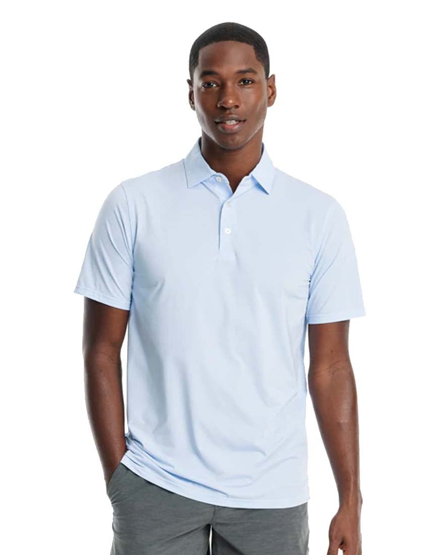 Mens Shortsleeve Brreeze Sawgrass Stripe Performance Polo - Sky Blue - 9